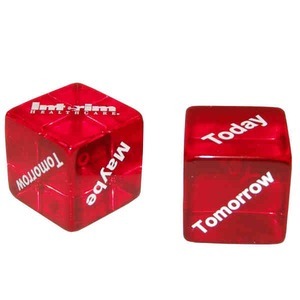 Custom printing decision maker dice