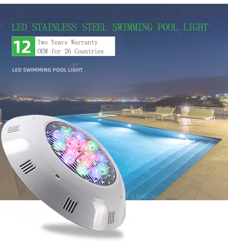LED Pool Wall Lights, Underwater Wall Lights, Waterproof Rainbow Fountain Lights