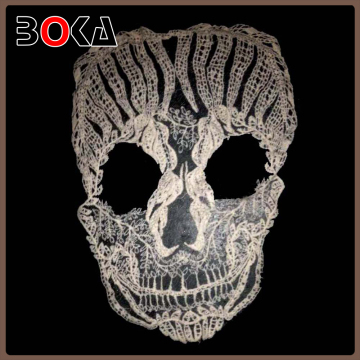 // fashion cotton crochet skull // applique patch skull T shirt applique //