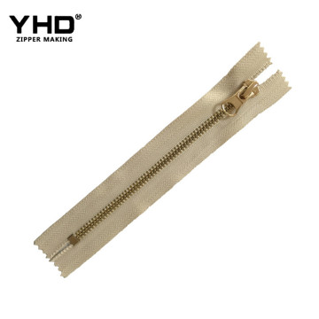 4.5YG silver gold vislon zip metal pillow close end #3 matel zipper bottom for sale