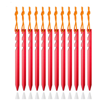  Heavy Duty Tri-Beam Aluminum Tent Stakes with Reflective Pull Ropes for Camping