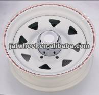 White Eight Spoke Triangle Trailer Wheels