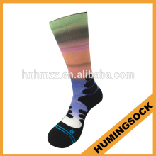 Fashion Custom Strip Print Athletic Sock