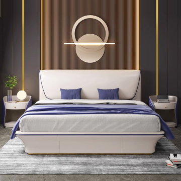 Modern Luxury Leather Bed for Home