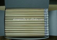 nature wood HB pencil with eraser non-sharpening pencil