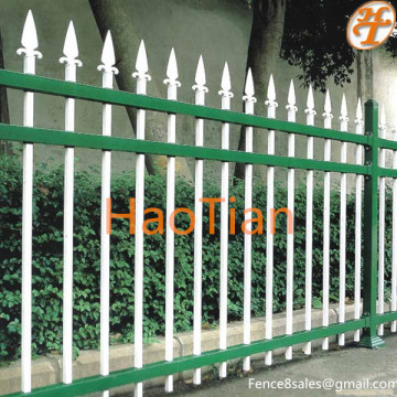 Arrow top ornamental tubular garden security lattice fence
