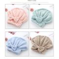 Bonnet de bain serviette épaisse cheveux corail