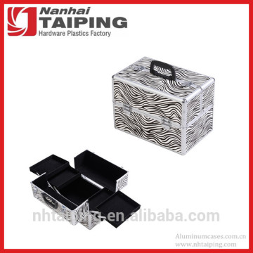 Zebra Beauty Case Cosmetic Bag Multifunction Aluminum Nail Case