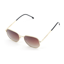 New Arrival Unisex Gradient Brown Lenses Metal Sunglasses