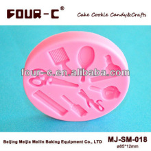 Hairdressing cake pop mould,silicone 3D cake decoration mould,sugar art maker