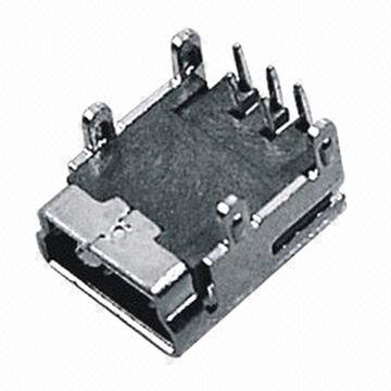 USB Jack with 0.3A Rating Current, 30V DC Rating Voltage, Applicable for Computers and Audio System