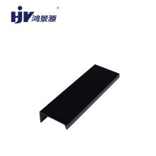 Edge pulls handles on cabinets