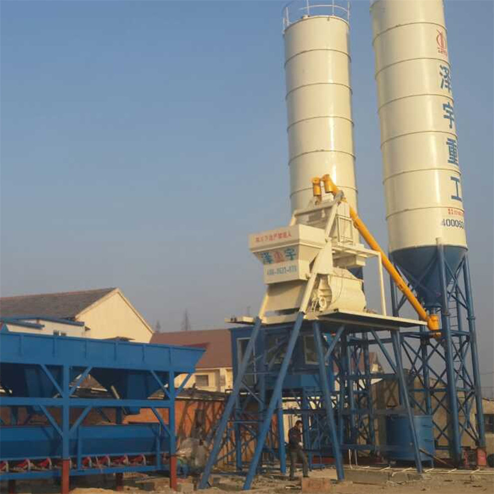 Stationary HZS75 concrete batching plant equipments for sale