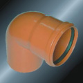 BS5255 / 4514 Drainase Upvc Elbow 90 ° Keran karet Gray