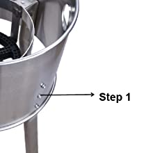 Instale cuatro patas con tornillo Install Four Legs With Screw