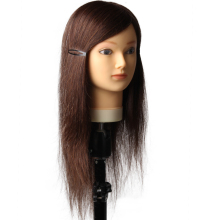 Salon Real Human Hair Mannequin Training Head Natural Color Hairdressing Training Doll For Practice