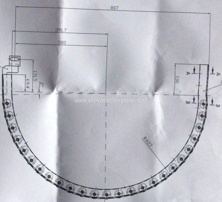 Handrail Return Guide for ThyssenKrupp Escalators FT823