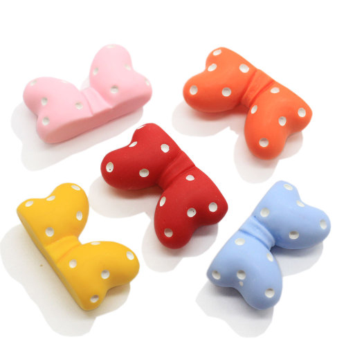 Kawaii 3D Bow Flat Back Resin Bowknot Cabochons DIY Girls Hair Clip Accessories Embellishments For Scrapbooking Decoration Craft