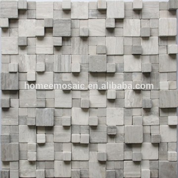 no joints tumbled stone mosaic
