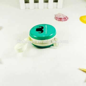 High fashion small round cute tin box