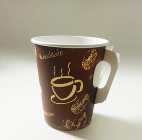 Print Paper Coffee Cup with handle Coffee Paper Cup Holder
