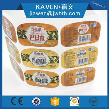 Decorative food packaging label sticker