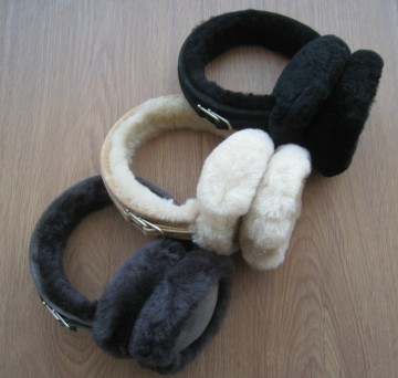 Merino sheepskin fur earmuff winter warm earmuff