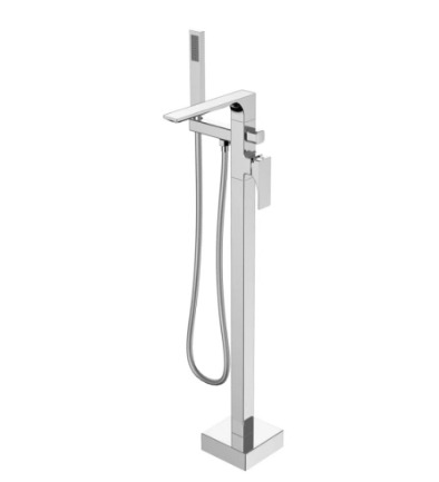 Freestanding floor-standing brass shower