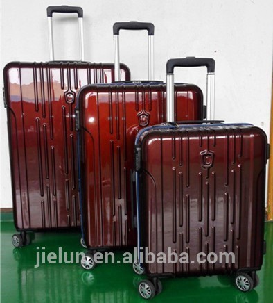 ABS PC spinner trolley luggage case ,personalized luggage set with double wheels, TSA lock airpalne 4 wheel