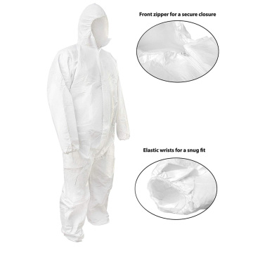 White 55G Microporous Coverall