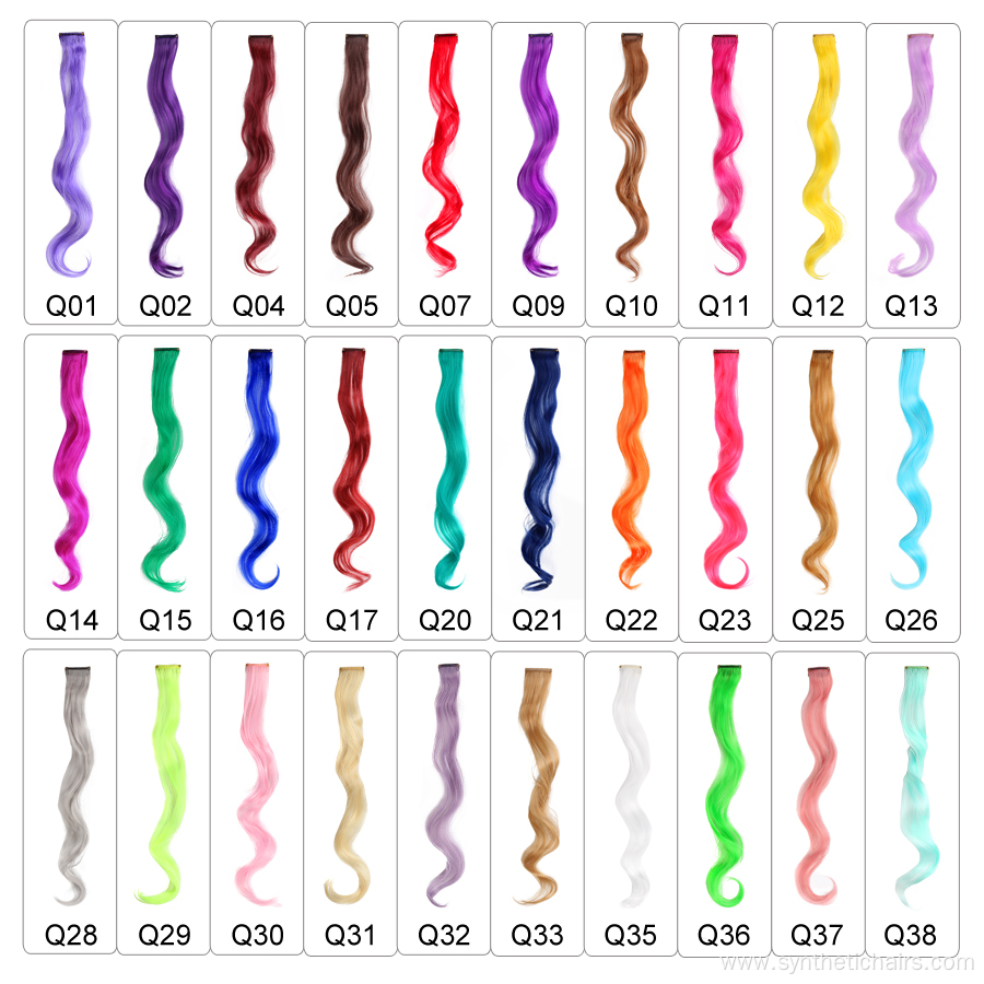 Colorful Ombre Curly Clip In Hairpieces For Volume