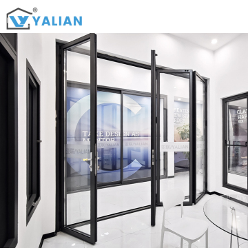 Horizontal Aluminum Alloy Foldable Glass Door Customizable