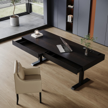 Solid Wood Italian Luxury Multifunctional Lifting Computer Desk