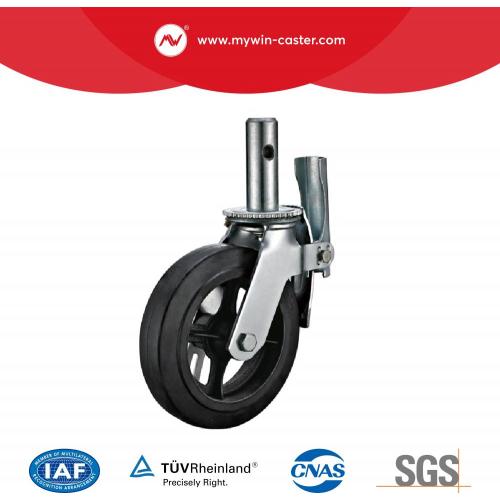 America Style Total Lock Scaffolding Caster (Rubber Wheel & Iron Core)