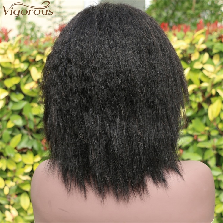 Vigorous 12 Inches Lace Front Human Hair Wigs For Women Pre Plucked With Baby Hair Brazilian 100% Italian Yaki Human Hair Wigs
