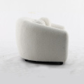 Modern Velvet Teddy 3 Seater Curved Sofa