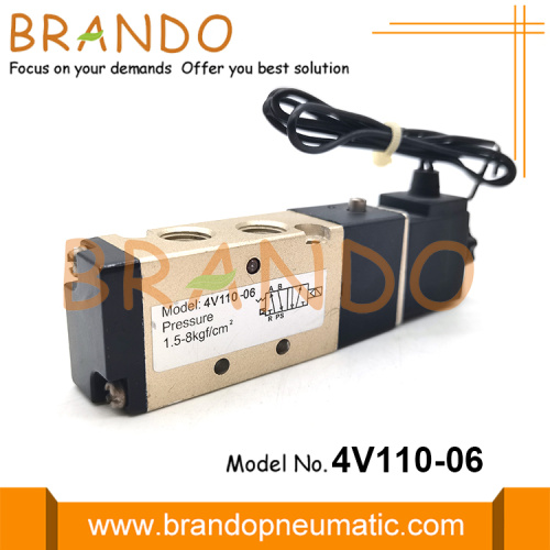 4V110-06 5/2 Way Airtac Type Pneumatische Solenoïde klep