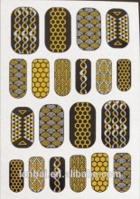 2015 New popular eco friendly gold sliver Metallic glitter nail foils sticker