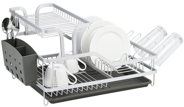 Two Tier Aluminum Dish Rack