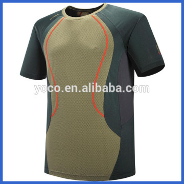 100% polyester contrast trim baseball t-shirt for men