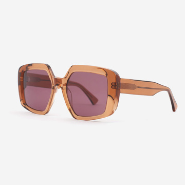 Irregular and Dimensional Acetate Femal Sunglasses