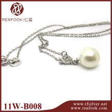Renfook jewelry customized 925 silver pearl necklace