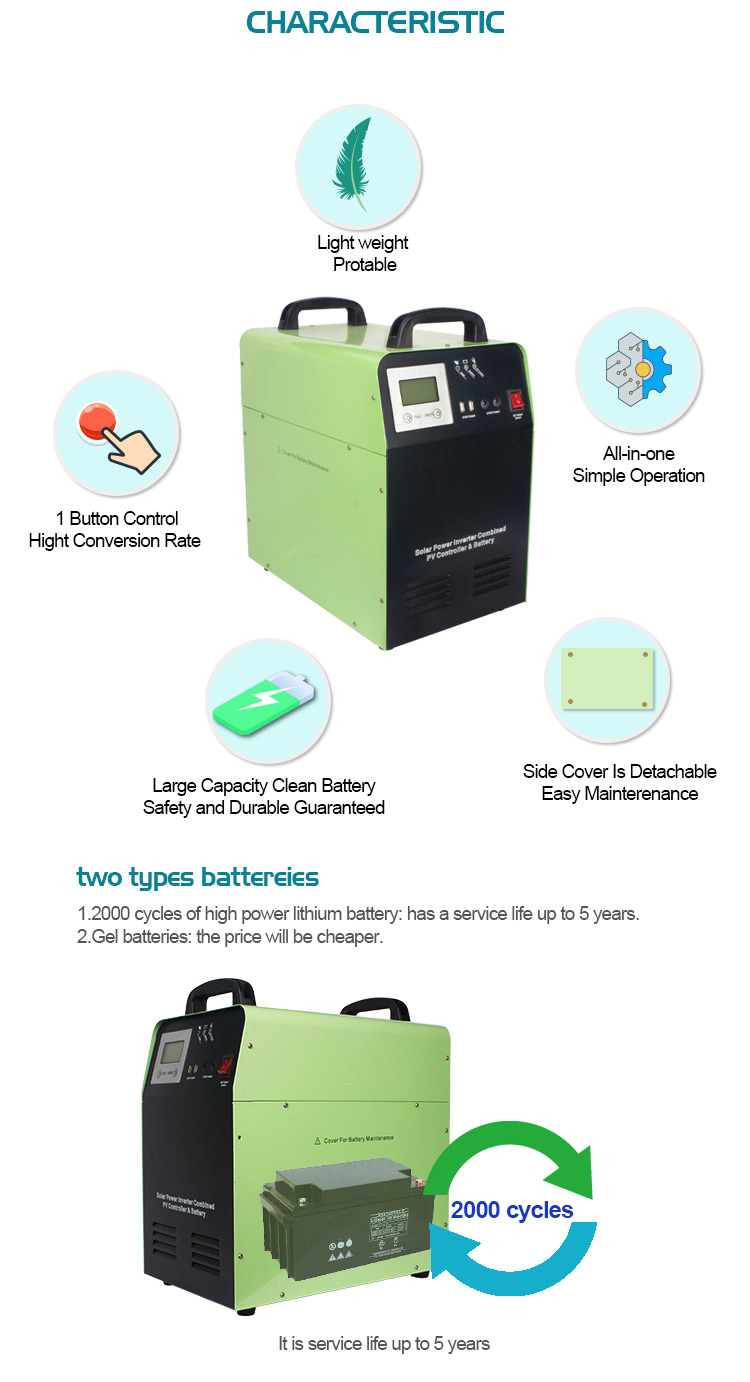 500W portable solar generator