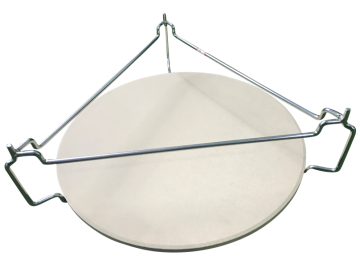 Heat deflector set for barbecue kamado grill