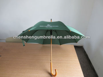 promotional wooden handle straight umbrella