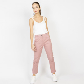 Pink trousers ladies autumn long pants women