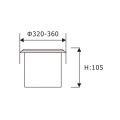 LEDER Svart Rund Form 36W LED Inground Light