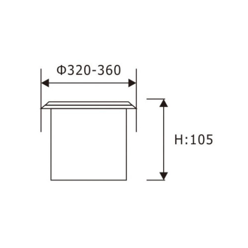 LEDER must ümmargune 36W LED-maavalgusti