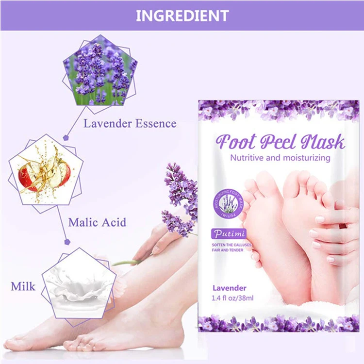 OEM 2 Pairs Exfoliating Best Effective Dead Skin Removing Foot Mask