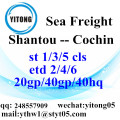 Shantou Logistics Services to Cochin